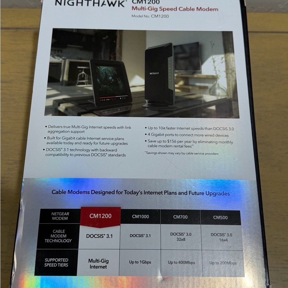 NETGEAR Nighthawk CM1200 Black Cable Modem - Picture 2 of 8